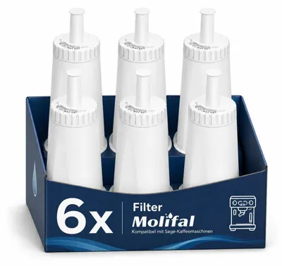 Immagine prodotto di Filtri di ricambio per macchine da caffè Sage, compatibili con i modelli SES008WHT0NEU1 e BES008, confezione da 6 pezzi