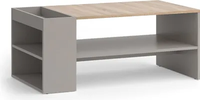 Zdjęcie produktu dla Stolik kawowy Vicco Wido Szary 100 x 55 cm z półkami, Model 56616