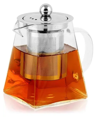 Image de Théière en verre avec passoire 500ml, verre borosilicaté, filtre en acier inoxydable, résistant à la chaleur