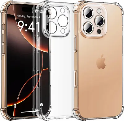 Produktbild von Hülle für iPhone 16 Pro ANTI-SHOCK CLEAR CASE + SCHUTZGlas 9H
