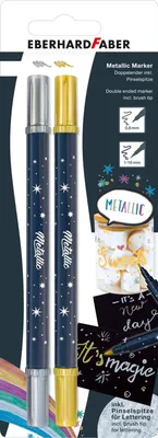 Immagine prodotto di EBERHARD FABER 558498 Marcatore a pigmenti EBERHARD FABER Metallic Duo, blister di 2 pezzi