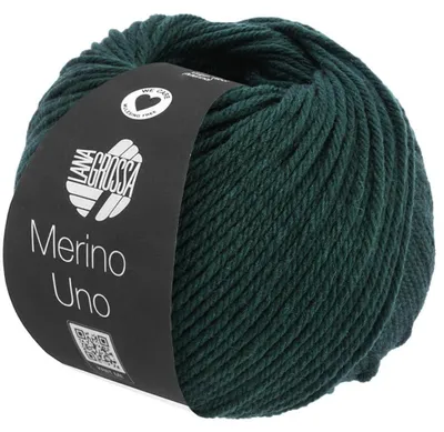 Image de Lana Grossa MERINO UNO 50 g de Laine extra fine avec apprêt Superwash 125 m couleur 085 - vert profond