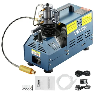 Immagine prodotto di Compressore ad alta pressione, 300 bar, compressore per carabine ad aria, 1800 W, 220 V, con sistema di scarico automatico della pressione, adatto per carabine ad aria utilizzate nel paintball