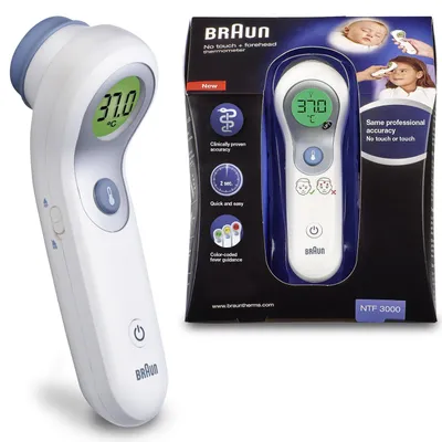 Produktbild von Braun Ntf 3000 Stirnthermometer 2 Messarten Nachtmodus 7QTK-3RE NTF3000