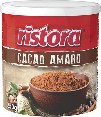 Produktbild von 3x Ristora Cacao Amaro in polvere Ungesüßtes Kakaopulver bitterer Geschmack Gluten-frei Schokolade 250g