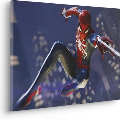 Produktbild von Komar Keilrahmenbild - Marvel Spider-Man Web Shoot - Größe: 60 x 40 cm