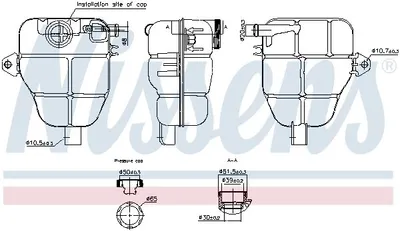 Produktbild von NISSENS Ausgleichsbehälter Kühlmittel für OPEL Meriva B (S10) Kühlwasser 996218