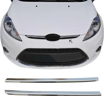 Zdjęcie produktu dla Listwy osłony chłodnicy Listwy osłony chłodnicy do Ford Fiesta 2008-2019 stal nierdzewna srebrna 2szt