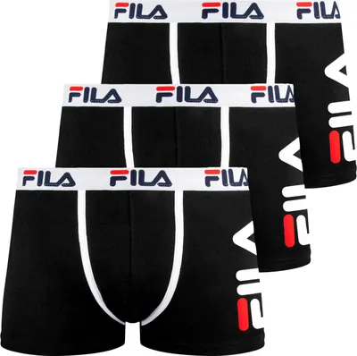 Produktbild von 3er Pack FILA Herren Boxer Unterhosen Man Boxershorts, Farbe:Schwarz, Größe:S, Artikel:-200 black
