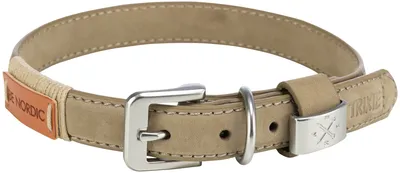 Zdjęcie produktu dla Obroża skórzana Trixie BE NORDIC w kolorze piaskowym, rozmiar: L–XL