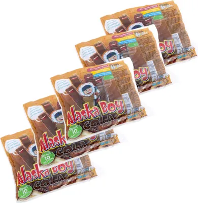 Produktbild von Alaska Boy Cola Wassereis | Stangeneis Vegan 10 x 50ml (5er Pack)