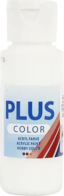 Produktbild von Plus Color Acrylfarbe, weiß, 60 ml 1 Flasche