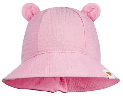 Produktbild von Sommerhut Sommermütze Kinderhut Fischerhut Junge Mädchen Babymütze Musselin, Rosa, Gr. 42/44