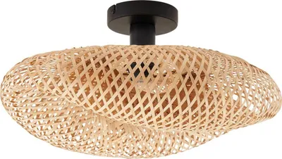 Produktbild von Lindby Deckenleuchte Eleane, Bambus, natur, Ø 50 cm