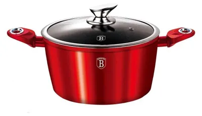 Image de Berlinger Haus Casserole Granit BH-1258 28cm Rouge Métallique
