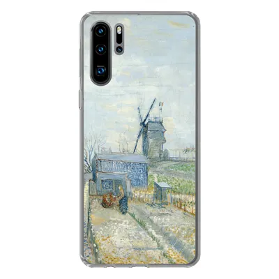 Produktbild von MuchoWow® Handyhülle Schutzhülle Hülle für Huawei P30 Pro Montmartre: Mühlen und Gärten - Vincent van Gogh Silikon Softcase Handy Hülle - Schutzdeckel