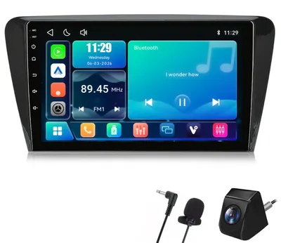Immagine prodotto di Autoradio per SKODA Octavia III 3 5E dal 2013 al 2018, con CarPlay e Android Auto wireless, DSP, telecamera posteriore, microfono e sistema operativo Linux da 10 pollici
