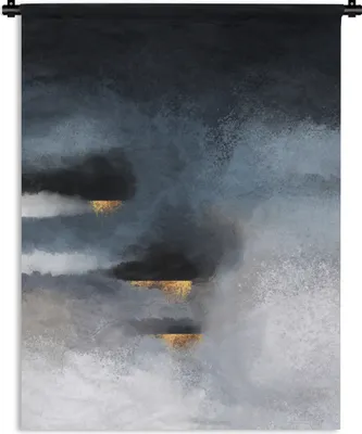 Produktbild von MuchoWow® Wandteppich Wandbehang Wolken - Gold - Abstrakt 150x200 cm Tapisserie Dekoration Wandtuch - Wandaufhängung - Moderner