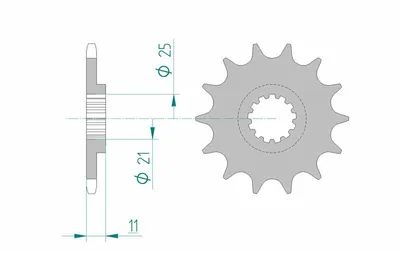 Produktbild von 'AFAM vorne Kettenritzel 64500-16 5414837014553'