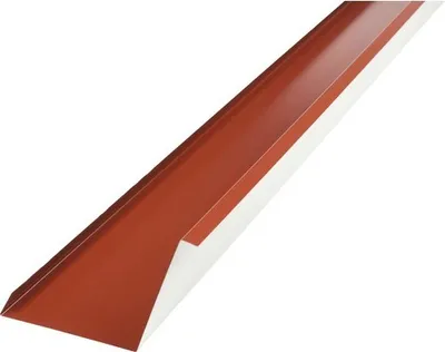 Produktbild von PRECIT Wandanschlußblech für Metallziegel Oxidrot RAL 3009 1000 mm x 100 mm x 115 mm