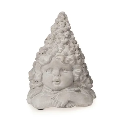 Produktbild von Fee Gartendeko Figuren Gartenfiguren Ø11,5x11cm H14cm Statue Elfen Skulptur Zement grau gewischt