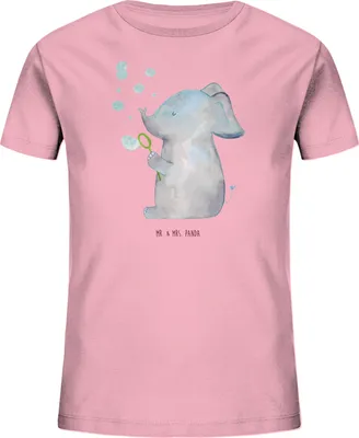 Produktbild von Mr. & Mrs. Panda Kleinkinder T-Shirt Elefant Seifenblasen 12-14 Jahre (152/164) - Baumwolle Pink - Geschenk, Lustige Sprüche, Rüsseltier, Teenager, Elefanten, Kurzarm Kinder