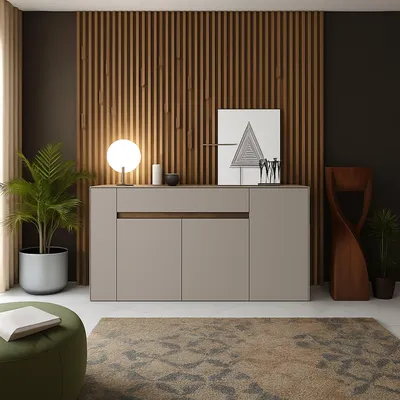 Immagine prodotto di Cirimido - Credenza, 170x40x85h cm Beige, un Cassetto