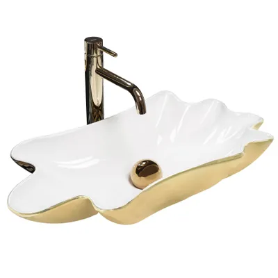 Obrázek produktu pro Umyvadlo na desku Rea SEA Infinity Gold / White