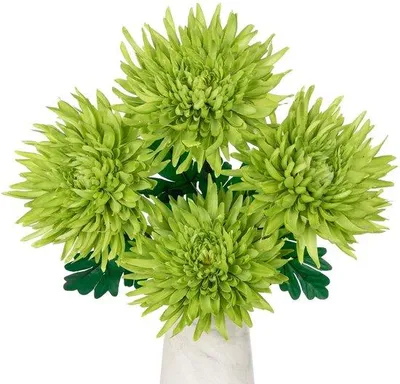 Immagine prodotto di Set Ibenzoa® con 4 crisantemi artificiali: fiori decorativi e realistici, ideali per la casa, il giardino, il matrimonio e l'ufficio