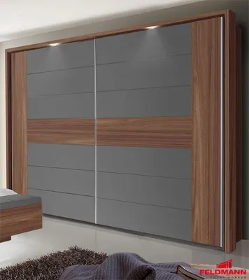 Image de Armoire à portes coulissantes Sangallo, chêne gris, 270 cm