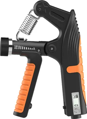 Produktbild von Griffkrafttrainer mit Zähler, 10-120 kg verstellbar, für Männer und Frauen, Unterarmtrainer, Handgriffkraft-Stärker, Fitnessgerät