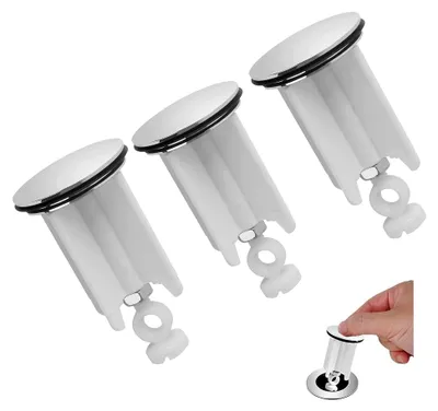 Produktbild von 3 Stück Abflussstopfen Einstellbare Universal 40 mm Höhenverstellbare Ersatz-Ablaufstopfen für Küche und Bad