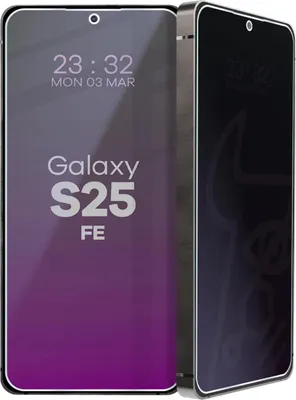Produktbild von Hybridglas mit Privatschutzfilter für Galaxy S25 FE, Bizon Glass Mule Shadow, Matt