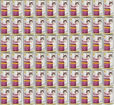 Produktbild von TROPI Nassfutter für Katzen mit Geflügel in Sauce 415 g x 60 Stück POULTRY Katze