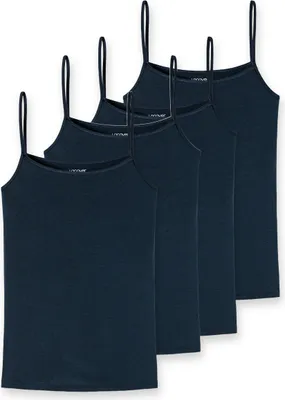 Produktbild von uncover by Schiesser 4er Pack Bamboo Baumwolle Spaghetti Top Hochwertig verarbeitet, Bequemes Tragegefühl, Aus elastischem Single-Jersey