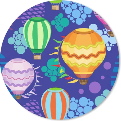 Produktbild von MuchoWow® Mauspad Mousepad Ballon - Regenbogen - Muster - Kinder - Abstrakt 30x30 cm - Mousepads - Maus Mat - Pad - Mausunterlage - Tischunterlage - Schreibtischmatten