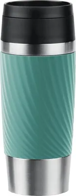 Produktbild von Tefal Travel Mug Classic N2024310, Schwarz, Blau, Edelstahl, Silikon, Edelstahl, Polypropylen (PP), 4 h, 8 h
