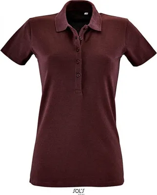 Immagine prodotto di SOLs 01709 | Polo Phoenix da donna / Cotone pettinato e filato ad anelli - Colore: Heather Oxblood - Taglia: L