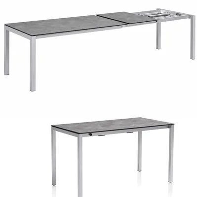 Produktbild von Kettler CUBIC HPL Ausziehtisch 280/220/160 x 95 cm silber Butterfly