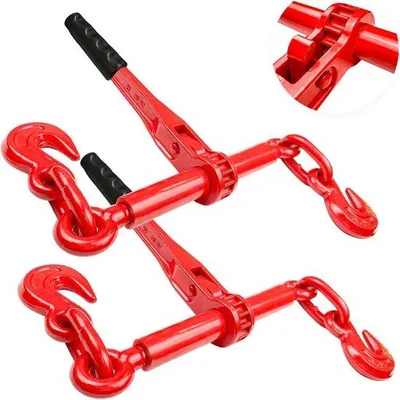 Produktbild von Rattekettenhalter - Bindketten - Hochbelastung - 3/8" - 1/2" - Rot
