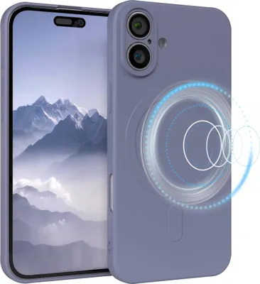 Produktbild von EAZY CASE - Silikonhülle magnetisch für Apple iPhone 16 Plus, Hülle Silikon, weich stoßfeste Magnet Handyhülle, Schutzhülle mit Kameraschutz, TPU Bumper in Blau