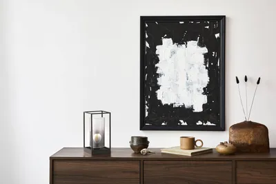 Produktbild von Fischer & Honsel Samu Tischleuchte E27 schaltbar Glas rauchfarben sandschwarz 50622