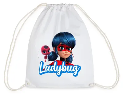 Produktbild von Spreadshirt Miraculous Ladybug Tikki Turnbeutel, One size, Weiß