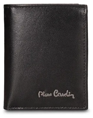 Productafbeelding van Herenvak Portemonnee, echt leer, zwart, Pierre Cardin, slank en compact