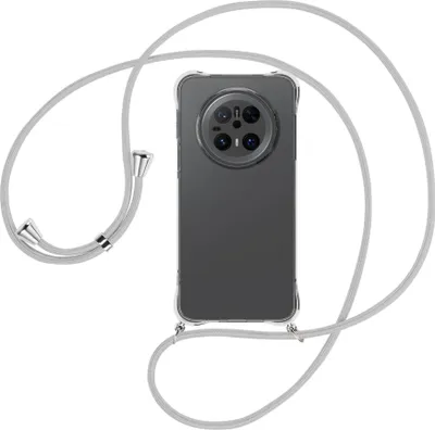 Produktbild von Handykette Backcover-Schutzhülle mit Band (Metall silberfarben) für Huawei Mate 70 - silbergrau