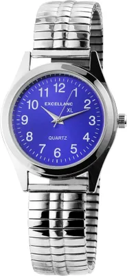 Produktbild von Excellanc 2700013-006 Analog Herrenuhr mit Metallzugband silberfarben