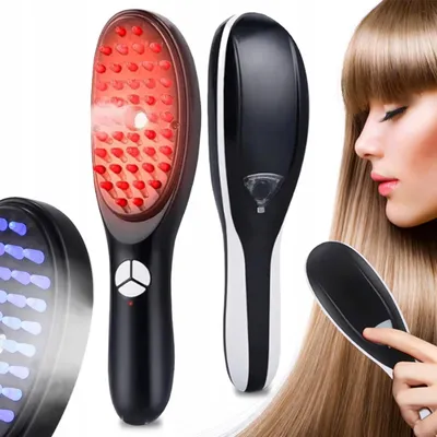 Obrázek produktu pro Masážní kartáč na pokožku hlavy LED s aplikátorem pro růst vlasů