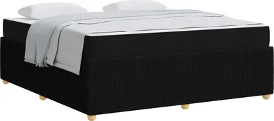 Obrázok produktu pre Rám postele s matracmi Čierna 180 x 200 cm látka