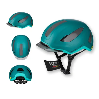 Produktbild von KED Reach DT1 Fahrradhelm – MIPS Schutz, K-Fit 3D Anpassung, Abnehmbares Visier, Rib Cage Belüftung,  Farbe: teal matt Größe: 58-62 (L)