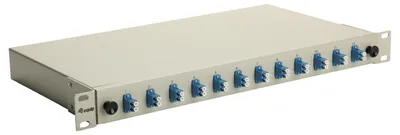 Immagine prodotto di Equip 12-Port-Glasfaser-Spleißbox, LC-Duplex, OS2, 1 HE, ausgestattet, Grau